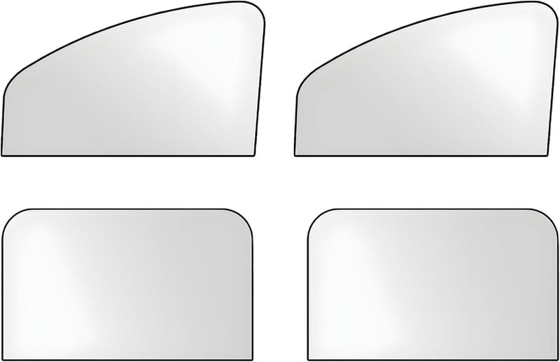 NYTKL 4PCS Car Window Shades, Magnetic Front Window Double Layer Curtain for Privacy & UV Protection, Automotive Light Blocking Sunshades (Titanium Silver, Front+Rear) - Image 1